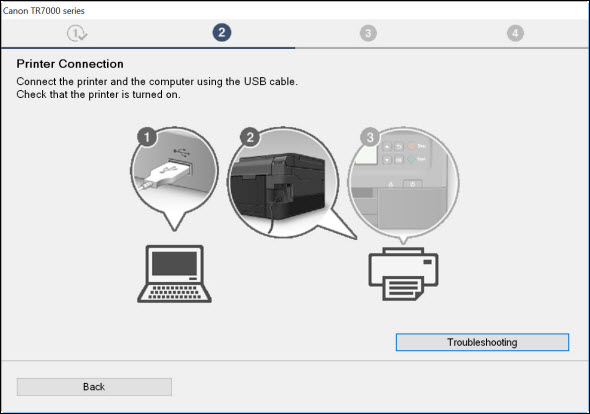 Canon Knowledge Base Pixma Tr7020 Wireless Setup Using A Usb Cable Windows 8571